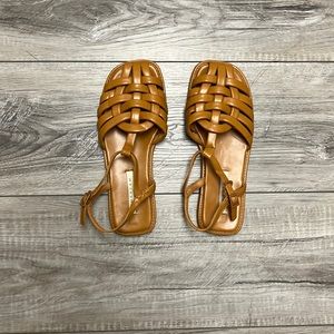 Maryam brown weave toe sandals size 39